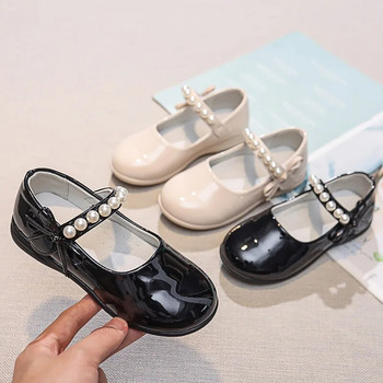 Παιδικά Μόδα καθημερινά παπούτσια για κορίτσια Πέρλες γυαλιστερό 2023 Άνοιξη Φθινόπωρο Νέο μονόχρωμο Απλά αντιολισθητικά παιδικά παπούτσια ρηχά επίπεδα