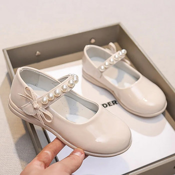 Παιδικά Μόδα καθημερινά παπούτσια για κορίτσια Πέρλες γυαλιστερό 2023 Άνοιξη Φθινόπωρο Νέο μονόχρωμο Απλά αντιολισθητικά παιδικά παπούτσια ρηχά επίπεδα