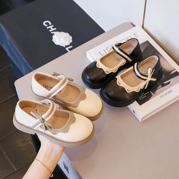 Κοριτσίστικα παπούτσια Princess 2023 Άνοιξη Φθινόπωρο Νέα Μικρά Δερμάτινα Παπούτσια Βρεφική Μόδα Παιδικά Παπούτσια Μοκασίνι Χρώμα που ταιριάζουν Δαντέλα Κομψό