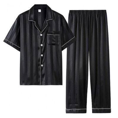 Miegoti drabužiai Vyriški pižamos Vyriški kelnės ilgomis rankovėmis ir trumpomis rankovėmis šortai Vyriški pižama miegui Vyriški ploni šilkiniai pižamos vyriški komplektai