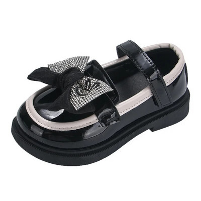 Nove mokasine za djevojčice Slatka leptir mašna na kuku i omču Jednostavna neklizajuća dječja kožna obuća Drop dostava Proljetne dječje cipele PU 2023.