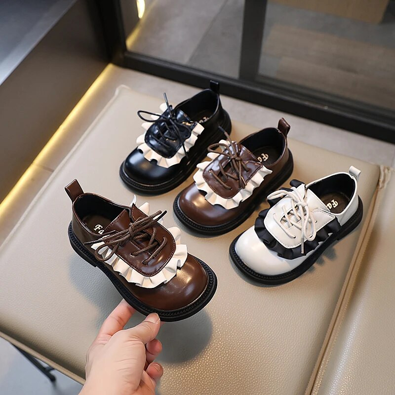 Mood Kids Lolita Britain Style Tudengid Tüdrukud Nahkjalatsid 2023 Kevad-Sügis Väike printsess vabaajajalatsid Drop Shipping PU