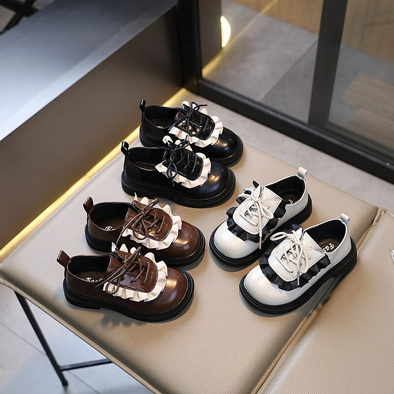 Mood Kids Lolita Britain Style Tudengid Tüdrukud Nahkjalatsid 2023 Kevad-Sügis Väike printsess vabaajajalatsid Drop Shipping PU