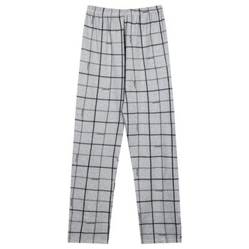 καρό μακρύ παντελόνι για άντρες έπιπλα για το σπίτι casual παντελόνι πιτζάμα πιτζάμες πλεκτό βαμβακερό πάτο ύπνου στο σπίτι φορούν μεγάλες αυλές 3XL