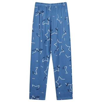 карирани дълги панталони за мъже обзавеждане на дома ежедневни пижами панталони пижами мъжки плетени памучни долнища за сън домашно облекло големи ярдове 3XL