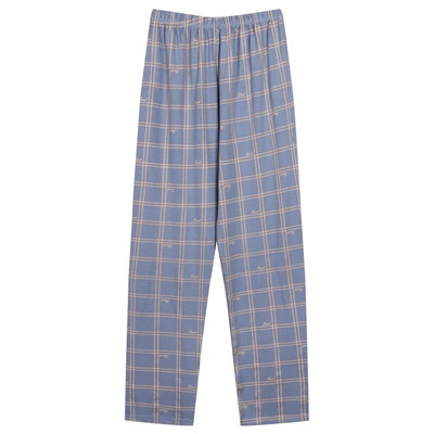 ruuduline pikad püksid meestele kodusisustus vabaaja pidžaama püksid pidžaamad mehed kootud puuvillane magamispõhi kodus kandmine suur hoov 3XL