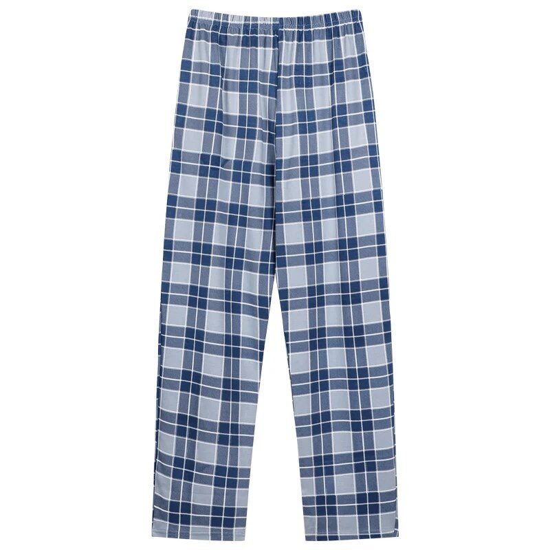 ruuduline pikad püksid meestele kodusisustus vabaaja pidžaama püksid pidžaamad mehed kootud puuvillane magamispõhi kodus kandmine suur hoov 3XL