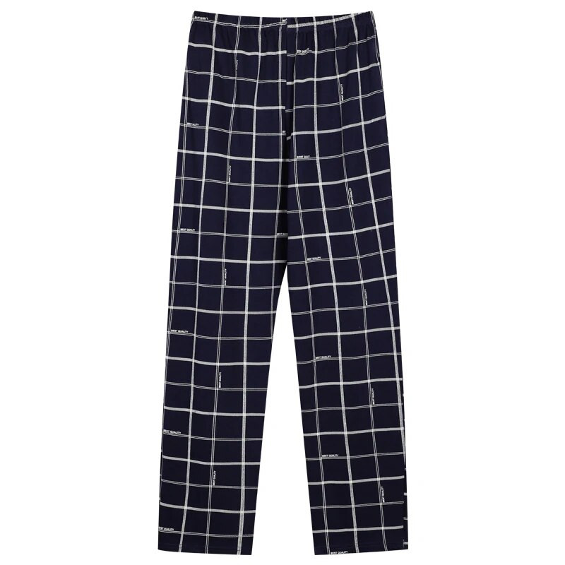 ruuduline pikad püksid meestele kodusisustus vabaaja pidžaama püksid pidžaamad mehed kootud puuvillane magamispõhi kodus kandmine suur hoov 3XL