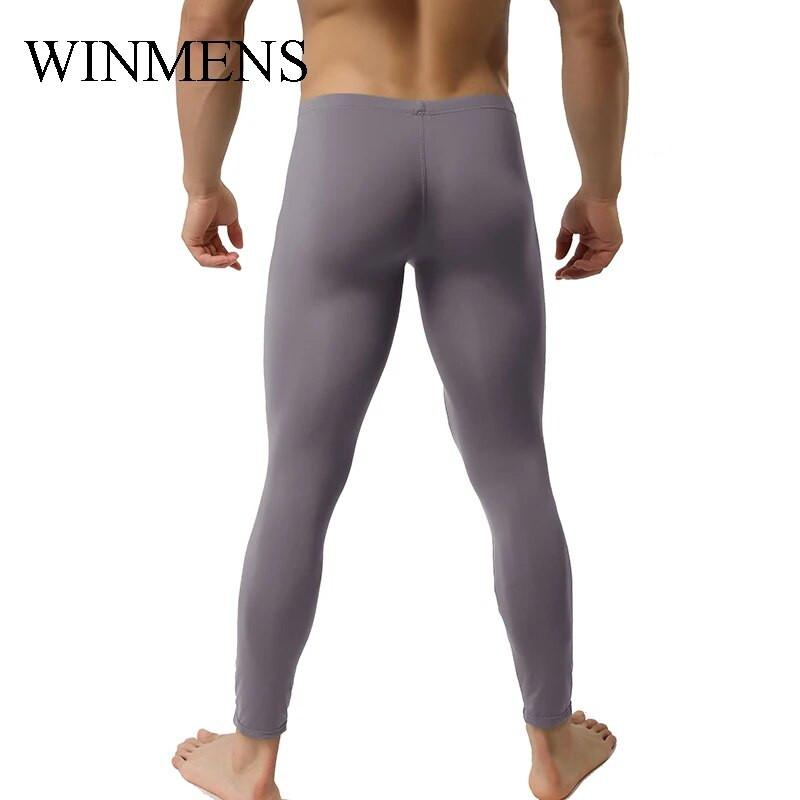 Meeste poolläbipaistvad pidžaamad püksid, meeste magamisriided, üliõhukesed ja kõhnad magamisriided