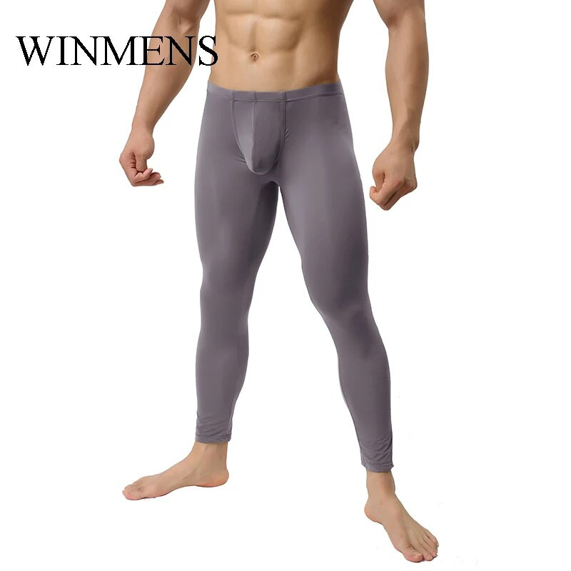 Meeste poolläbipaistvad pidžaamad püksid, meeste magamisriided, üliõhukesed ja kõhnad magamisriided