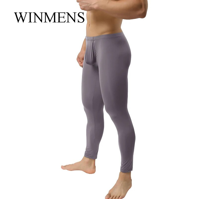 Meeste poolläbipaistvad pidžaamad püksid, meeste magamisriided, üliõhukesed ja kõhnad magamisriided