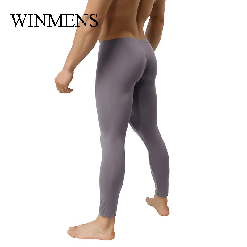 Meeste poolläbipaistvad pidžaamad püksid, meeste magamisriided, üliõhukesed ja kõhnad magamisriided