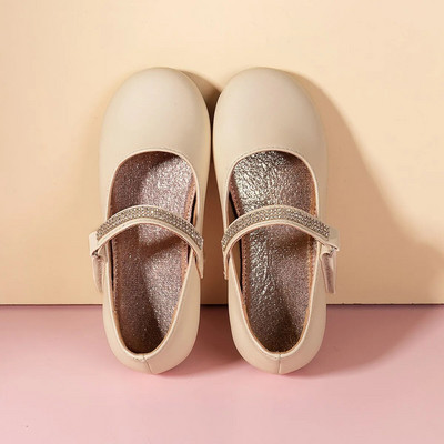 Dječje cipele za djevojčice Jednobojne cipele na kuku i petlju Jednostavne ravne cipele 2023 PU Plitke Svestrane dječje Mary Jane cipele za party vjenčanje