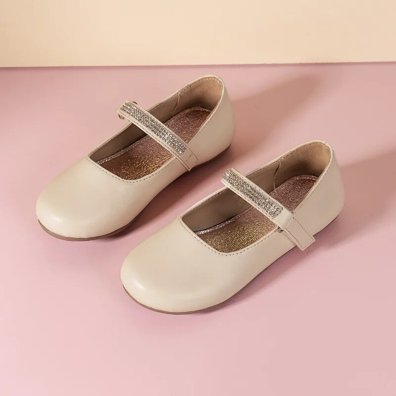 Dječje cipele za djevojčice Jednobojne cipele na kuku i petlju Jednostavne ravne cipele 2023 PU Plitke Svestrane dječje Mary Jane cipele za party vjenčanje