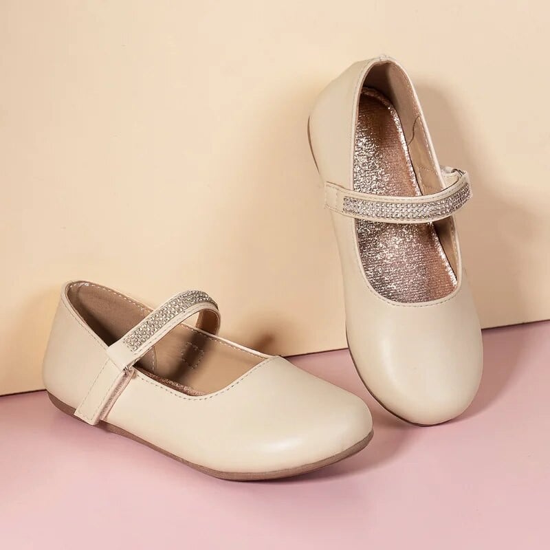 Dječje cipele za djevojčice Jednobojne cipele na kuku i petlju Jednostavne ravne cipele 2023 PU Plitke Svestrane dječje Mary Jane cipele za party vjenčanje