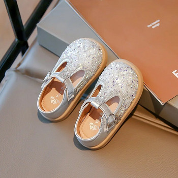 Παιδιά Mary Janes για πάρτι γαμήλια σόου 2023 στρας χαριτωμένα κοριτσίστικα παπούτσια με λουράκι T για νήπια παπούτσια για κορίτσια Spring New PU
