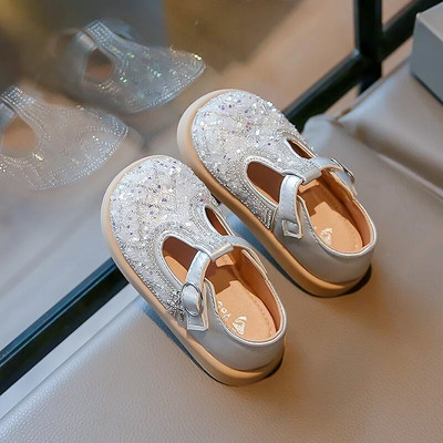 Djeca Mary Janes za svadbene revije 2023. Cipele sa kamenčićima Slatke cipele za djevojčice Cipele s T-remenom za malu djevojčicu Proljetno novo PU