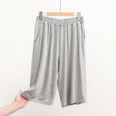Muškarci rastezljive mekane muške sportske i kratke hlače donje rublje za spavanje udobno spuštene modalne ležerne dužine muške hlače široke do koljena