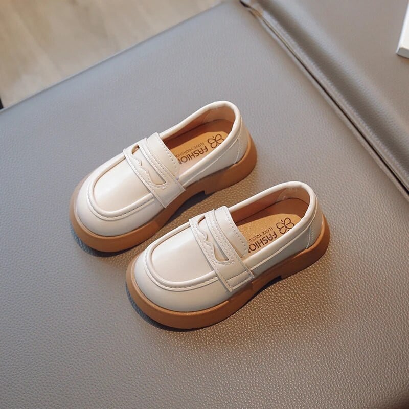 Školske uniforme UK Cipele 2023. Nove, bez ukrasa, jednostavne, neklizajuće, dječje mokasine s okruglim prstima, korejske PU dječje ležerne cipele