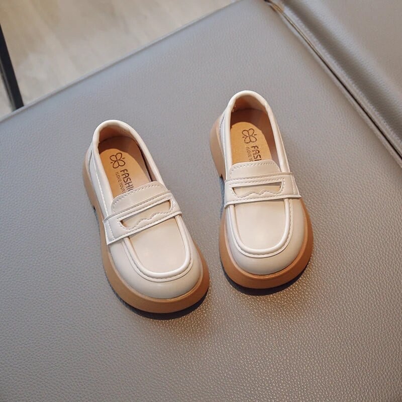 Školske uniforme UK Cipele 2023. Nove, bez ukrasa, jednostavne, neklizajuće, dječje mokasine s okruglim prstima, korejske PU dječje ležerne cipele