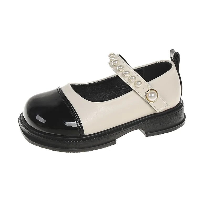 Nove cipele za djevojčice, ležerne cipele u skladu s bojama, biseri, slatki biseri, dječje modne kožne cipele od poliuretana, dropshipping jednostavne dječje cipele s biserima