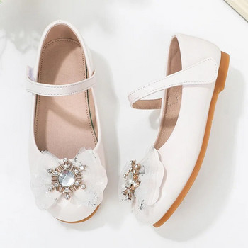 2023 Νέα μαλακά παπούτσια Princess Snow Children Fashion Mary Janes για πάρτι γάμου PU Hook & Loop Ευέλικτο δερμάτινο παπούτσι για παιδιά