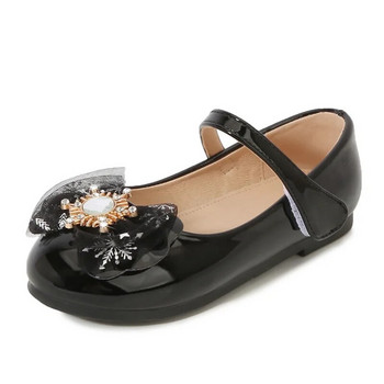 2023 Νέα μαλακά παπούτσια Princess Snow Children Fashion Mary Janes για πάρτι γάμου PU Hook & Loop Ευέλικτο δερμάτινο παπούτσι για παιδιά