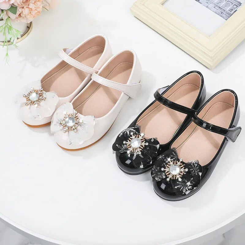 2023. Nove mekane cipele za princeze Snježna dječja moda Mary Janes za svadbene revije PU dječje svestrane kožne cipele na kuku i petlju