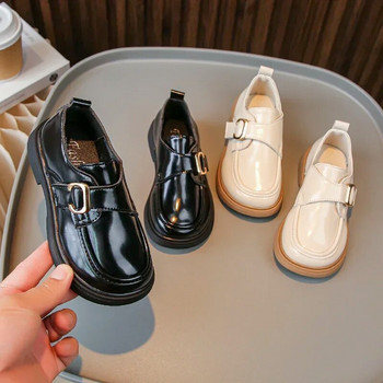 Μόδα για κορίτσια casual παπούτσια Παιδικά δερμάτινα παπούτσια UK Uniform σχολικά παπούτσια Ευέλικτα μαύρα παιδικά loafers για αγόρια Κορεάτικο στυλ PU