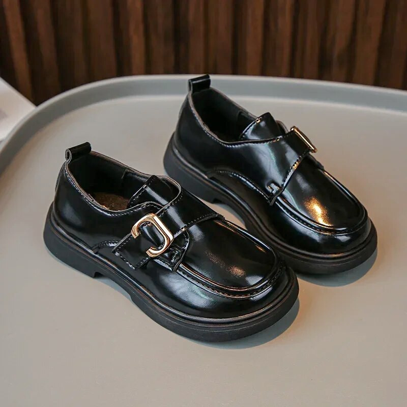 Modne cipele za djevojčice, ležerne cipele, dječje kožne cipele, školske uniforme u Velikoj Britaniji, svestrane crne dječje mokasine za dječake, korejski stil, PU