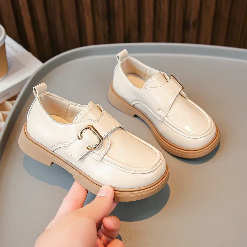 Modne cipele za djevojčice, ležerne cipele, dječje kožne cipele, školske uniforme u Velikoj Britaniji, svestrane crne dječje mokasine za dječake, korejski stil, PU