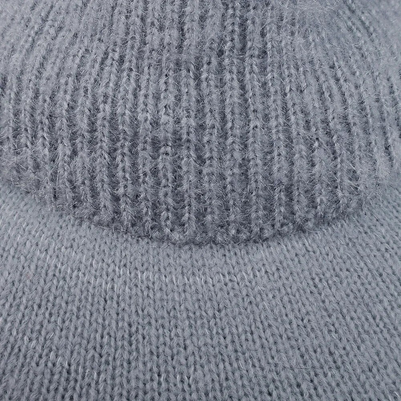 2023 m. naujos rudens žiemos mados moteriškos megztos storos vilnos kepuraitės su auskarais Kepurės tuščia beisbolo kepurė moterims