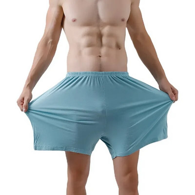 Pludmalē elpojošs guļošs vīrietis Vīriešu vīriešu apakšpuses brīvas bikses mājas apģērba šorti miega kokvilnas viduklis Cieti elastīgi īsi vasaras šorti