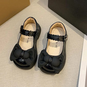 2023 Väikelaste kingad Tüdrukute vibu Kevad Sügis Uus mood lastejalatsid Korea stiilis libisemiskindlad lastejalatsid vabaajajalatsid madalad jalanõud PU