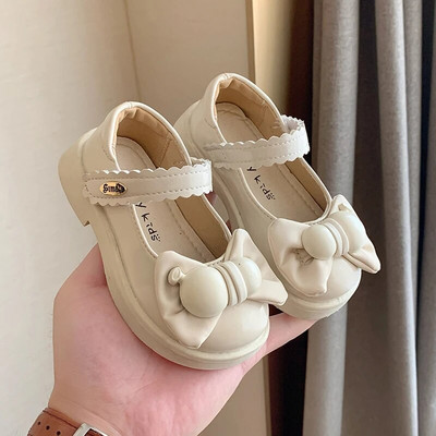 2023 Väikelaste kingad Tüdrukute vibu Kevad Sügis Uus mood lastejalatsid Korea stiilis libisemiskindlad lastejalatsid vabaajajalatsid madalad jalanõud PU