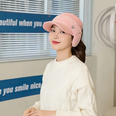 Zimske kape za žene Moda 2022. M Zimske tople naušnice Pletene kape s repom Ženske jesenske bejzbol kape Gorros šeširi sa šiltom