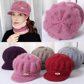 Χειμερινό καπέλο Coral Fleece Beanies Γυναικείο πλεκτό καπέλο κασκόλ Keep ζεστό Μάλλινο πλεκτό καπέλο Κορυφή Καπέλα διπλής στρώσης Καπέλα προστασίας