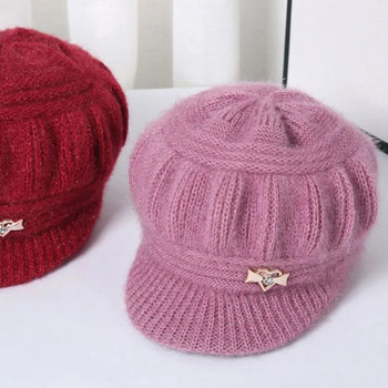 Χειμερινό καπέλο Coral Fleece Beanies Γυναικείο πλεκτό καπέλο κασκόλ Keep ζεστό Μάλλινο πλεκτό καπέλο Κορυφή Καπέλα διπλής στρώσης Καπέλα προστασίας