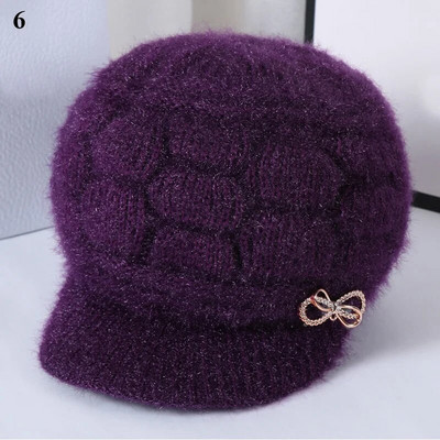 Χειμερινό καπέλο Coral Fleece Beanies Γυναικείο πλεκτό καπέλο κασκόλ Keep ζεστό Μάλλινο πλεκτό καπέλο Κορυφή Καπέλα διπλής στρώσης Καπέλα προστασίας