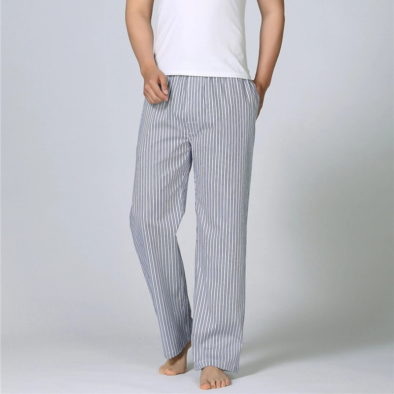 Douhoow muške pidžama hlače s elastičnim prugama srednjeg struka Lounge hlače s kariranim printom Pamučne hlače s uzicom Odjeća za spavanje