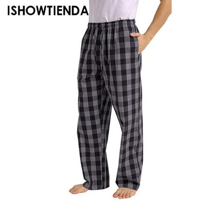 Casual καρό παντελόνι Sleepwear Ανδρικό παντελόνι πιτζάμα Άνοιξη καλοκαίρι φθινοπωρινό παντελόνι για άντρες Πυτζάμες Ανδρικό Άνετο σπίτι Pj παντελόνι