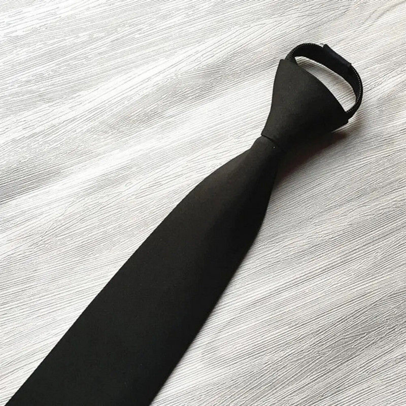 Γραβάτα Ανδρικά Γυναικεία Γραβάτα με φερμουάρ Μαύρο Κλιπ σε Ανδρική Γραβάτα Γραβάτες Ασφαλείας Unisex Γραβάτα Ρούχα Γραβάτες Γραβάτες Funeral Porter Steward Ματ Γραβάτες