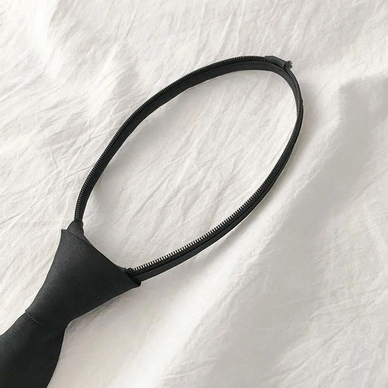 Γραβάτα Ανδρικά Γυναικεία Γραβάτα με φερμουάρ Μαύρο Κλιπ σε Ανδρική Γραβάτα Γραβάτες Ασφαλείας Unisex Γραβάτα Ρούχα Γραβάτες Γραβάτες Funeral Porter Steward Ματ Γραβάτες