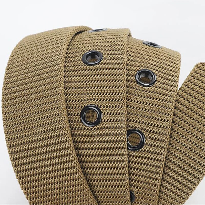 Muški aluminijski remen s kopčom Ženski visokokvalitetni studentski omladinski najlonski platneni remen oko struka Remen za traperice Luksuzni dizajnerski pojasevi