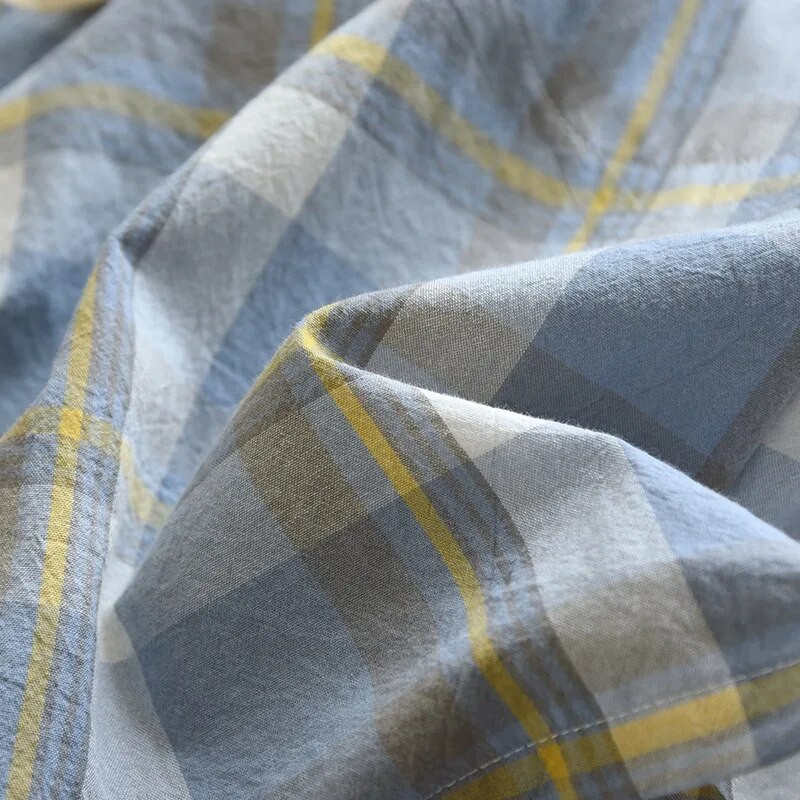 Vasaras vīriešu pidžamas šorti Kokvilnas mājsaimniecības bikses plānas, seksīgas guļamveļas Vīriešu brīvas rūtainas pidžamas bikses