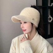 Sieviešu cepure 2023. gada jauna mode, rudens, ziema, silti, tukši augšējie vizieri, kasešu sieviešu sieviešu sporta skriešana ar augstu zirgaste beisbola cepures