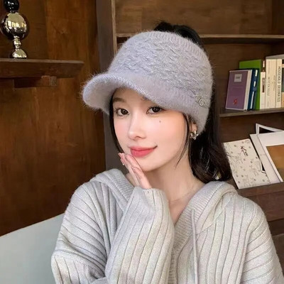 Sieviešu cepure 2023. gada jauna mode, rudens, ziema, silti, tukši augšējie vizieri, kasešu sieviešu sieviešu sporta skriešana ar augstu zirgaste beisbola cepures