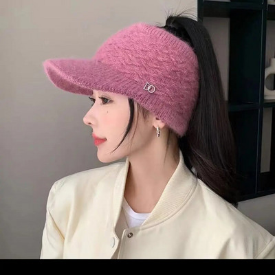 Sieviešu cepure 2023. gada jauna mode, rudens, ziema, silti, tukši augšējie vizieri, kasešu sieviešu sieviešu sporta skriešana ar augstu zirgaste beisbola cepures