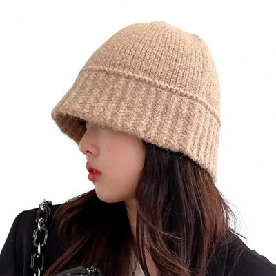 Stilinga kibiro skrybėlė, kvėpuojanti megzta kibiro kepurė su briaunomis, lengva vienspalvė moteriška kepurė