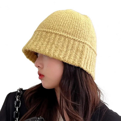 Stilinga kibiro skrybėlė, kvėpuojanti megzta kibiro kepurė su briaunomis, lengva vienspalvė moteriška kepurė